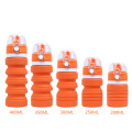 New Silicone Folding Water Bottle Portable Creative Water Cup Outdoor Sports Bike Plastic Water Bottle 250ml